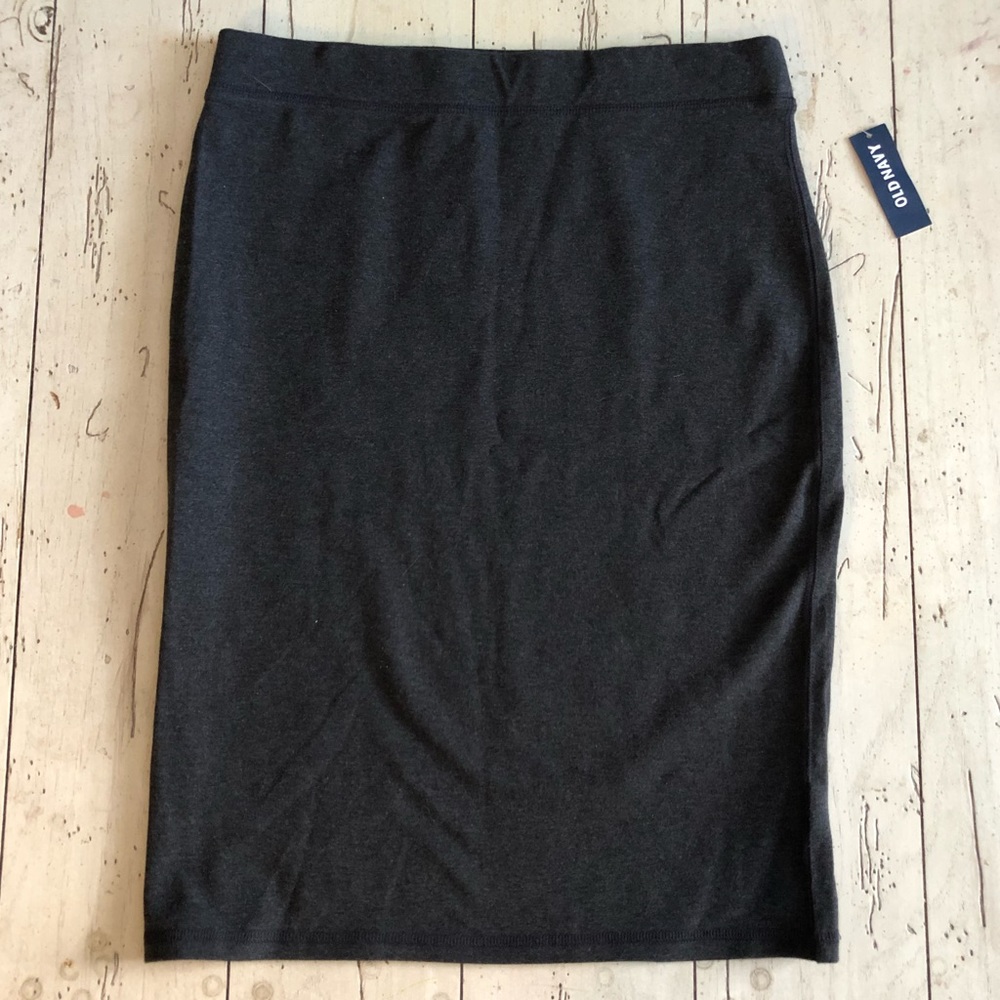 Old Navy Heather Grey Stretchy Pencil Skirt